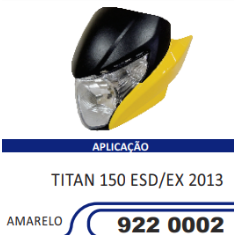 Carenagem Farol Completa Compatível Titan-150 2013 (Amarelo) Sportive